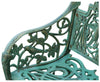 Biscottini Panchina Liberty in ghisa finitura verde anticata L105xPR43xH90 cm Robusta
