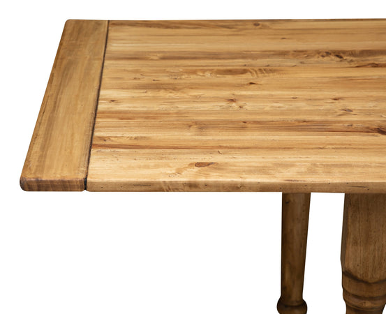 Biscottini Biscottini Tavolo Country allungabile legno tiglio 90x90x80 Made Italy 180x90