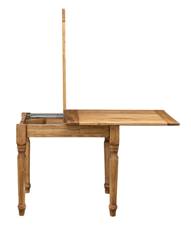 Biscottini Tavolo Country allungabile in legno massello di tiglio L90xPR90xH80 cm. Made in Italy