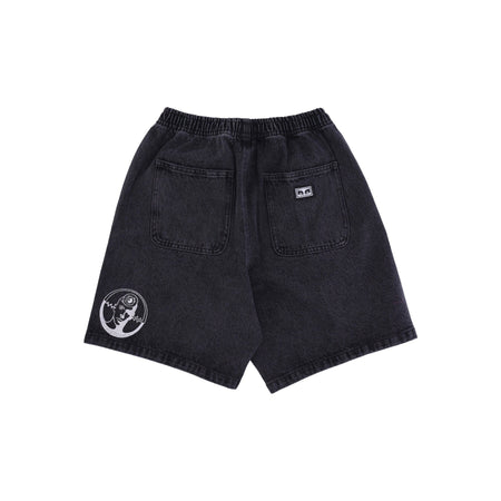 OBEY Jeans Corto Uomo Easy Denim Noise Short Dusty Black da uomo