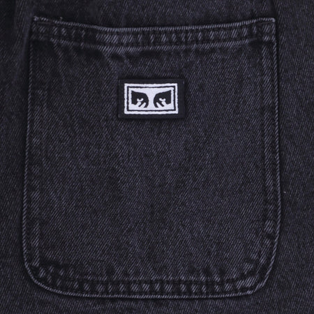 OBEY Jeans Corto Uomo Easy Denim Noise Short Dusty Black da uomo