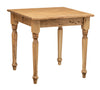 Biscottini Tavolo Fisso Quadrato Country 80x80x78 Legno Massello Tiglio Made in Italy