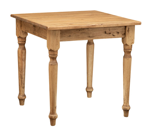 Biscottini Tavolo Fisso Quadrato Country 80x80x78 Legno Massello Tiglio Made in Italy