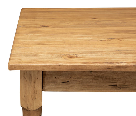 Biscottini Tavolo Fisso Quadrato Country 80x80x78 Legno Massello Tiglio Made in Italy