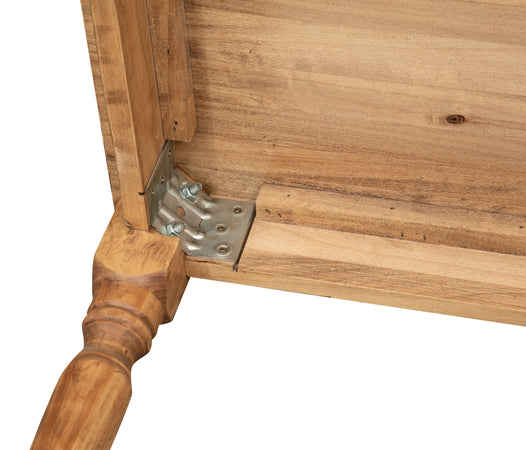 Biscottini Tavolo Fisso Quadrato Country 80x80x78 Legno Massello Tiglio Made in Italy