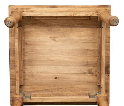 Biscottini Tavolo Fisso Quadrato Country 80x80x78 Legno Massello Tiglio Made in Italy