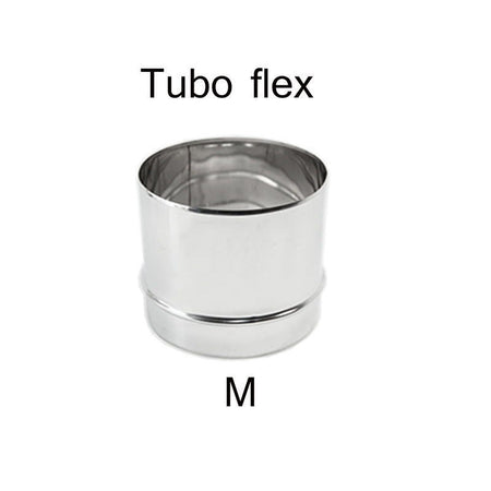 Raccordo inox M da 120mm per collegare tubo rigido a tubo flessibile