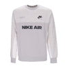 Nike Felpa Girocollo Uomo Sportswear Air Brushed-back Crew Lt Iron Ore/htr/phantom/black da uomo
