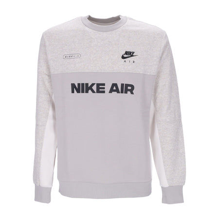 Nike Felpa Girocollo Uomo Sportswear Air Brushed-back Crew Lt Iron Ore/htr/phantom/black da uomo