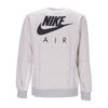 Nike Felpa Girocollo Uomo Sportswear Air Brushed-back Crew Lt Iron Ore/htr/phantom/black da uomo