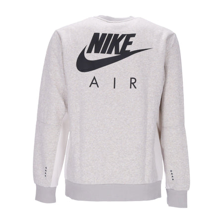 Nike Felpa Girocollo Uomo Sportswear Air Brushed-back Crew Lt Iron Ore/htr/phantom/black da uomo
