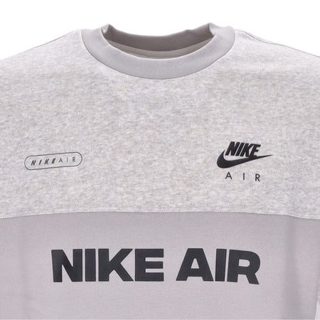Nike Felpa Girocollo Uomo Sportswear Air Brushed-back Crew Lt Iron Ore/htr/phantom/black da uomo
