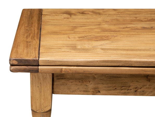 Biscottini Tavolo Country allungabile in legno massello di tiglio L200xPR90xH80 cm. Made in Italy
