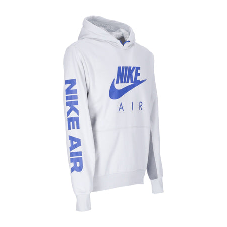 Nike Felpa Cappuccio Uomo Air Basketball Pullover Hoodie Photon Dust/particle Grey/hyper Royal da uomo