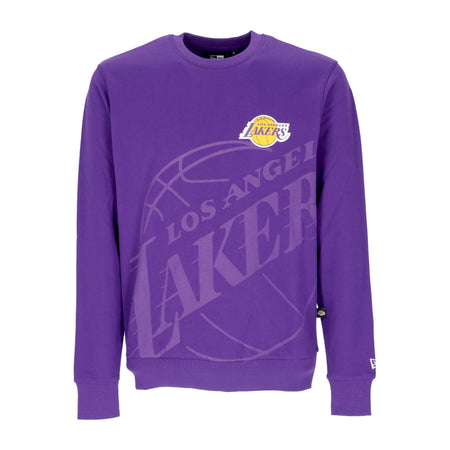 NEW ERA Felpa Leggera Girocollo Uomo Nba Washed Pack Graphic Crewneck Loslak True Purple da uomo