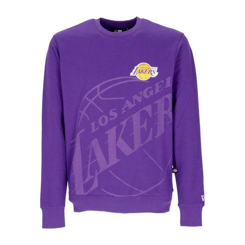 NEW ERA Felpa Leggera Girocollo Uomo Nba Washed Pack Graphic Crewneck Loslak True Purple da uomo
