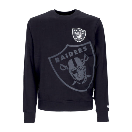 NEW ERA Felpa Leggera Girocollo Uomo Nfl Washed Pack Graphic Crewneck Lasrai Black da uomo