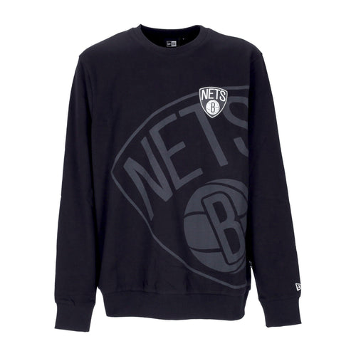 NEW ERA Felpa Leggera Girocollo Uomo Nba Washed Pack Graphic Crewneck Bronet Black da uomo