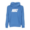 Nike Felpa Cappuccio Uomo Sportswear Repeat Fleece Hoodie Bb Dk Marina Blue/dutch Blue/white da uomo