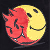 MARKET Pantalone Corto Tuta Felpato Uomo Good and Evil Sweatshorts X Smiley Black da uomo