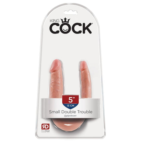 King Cock Small Double Trouble doppio dildo di Pipedream 13cm