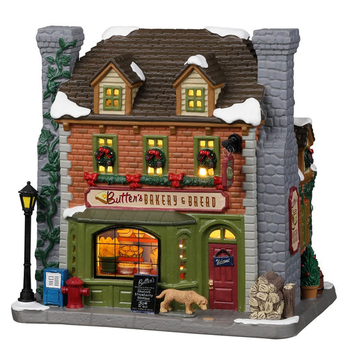 Pasticceria e Panificio di Butter, edificio luminoso per villaggio di Natale in Porcellana‎