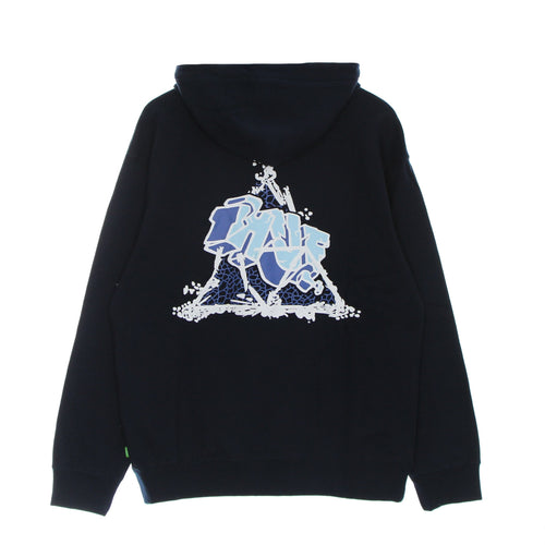 HUF Felpa Cappuccio Uomo Quake Tt P/o Hoodie Navy da uomo