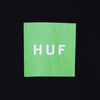 HUF Felpa Cappuccio Uomo Essentials Box Logo P/o Hoodie Black da uomo