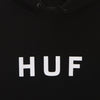 HUF Felpa Cappuccio Uomo Essentials Og Logo P/o Hoodie Black da uomo