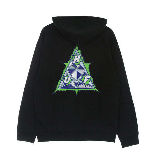 HUF Felpa Cappuccio Uomo Infinity Jemel P/o Hoodie Black da uomo