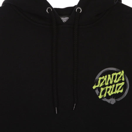 SANTA CRUZ Felpa Cappuccio Uomo Mako Dot Hood Black da uomo