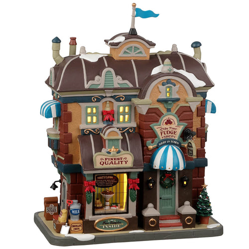 Negozio Olde Time Fudge‎, edificio luminoso per villaggio di Natale in Porcellana‎