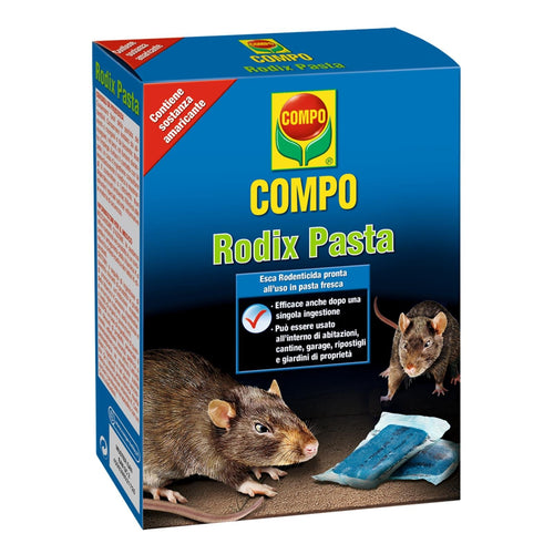Topicida rodenticida compo rodix pasta in pasta fresca per tutti i topi 500g
