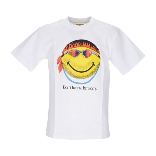 MARKET Maglietta Uomo Don't Happy Be Worry Tee X Smiley White da uomo