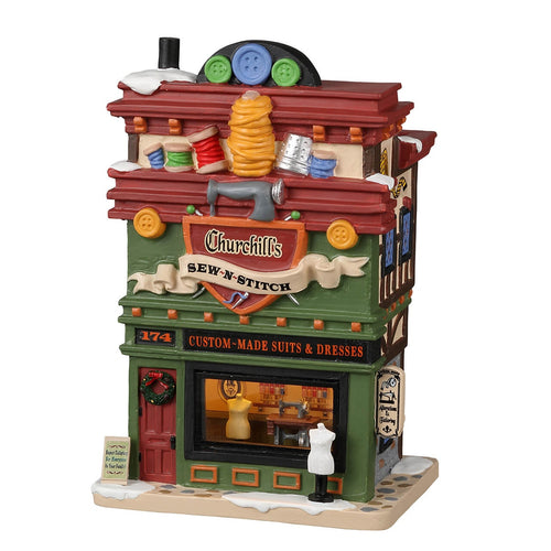 Sartoria Churchill's , edificio luminoso per villaggio di Natale in Porcellana‎