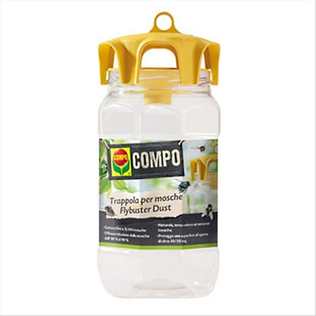COMPO FLYBUSTER DUST, TRAPPOLA ECOLOGICA PER MOSCHE, ESCA INSETTICIDA 1 LITRO