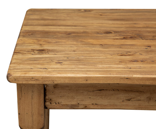 Biscottini Tavolo fisso Country in legno massello di tiglio. Made in Italy rettangolare