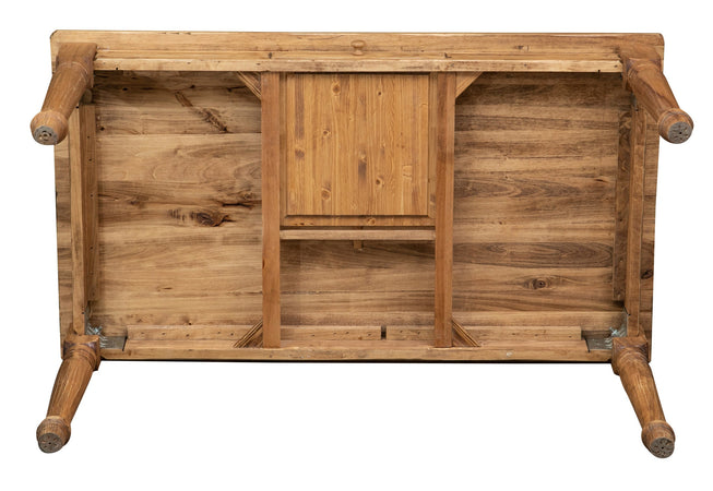 Biscottini Tavolo fisso Country in legno massello di tiglio. Made in Italy rettangolare