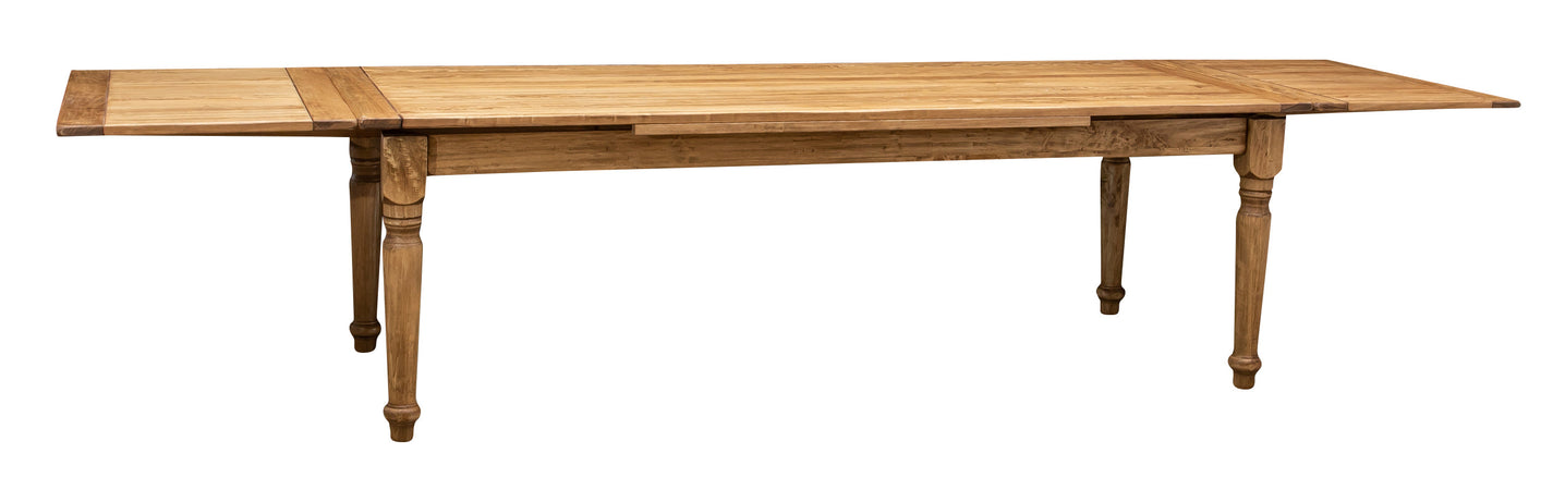 Biscottini Tavolo Country allungabile legno massello di tiglio finitura naturale. Made in Italy