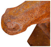 Biscottini Testa di cavallo in ghisa L22xPR58xH62 cm finitura ruggine ornamentale Offerta