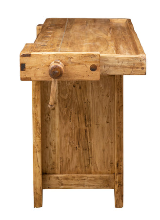 Biscottini Banco da lavoro Country legno massello di tiglio finitura naturale Made in Italy