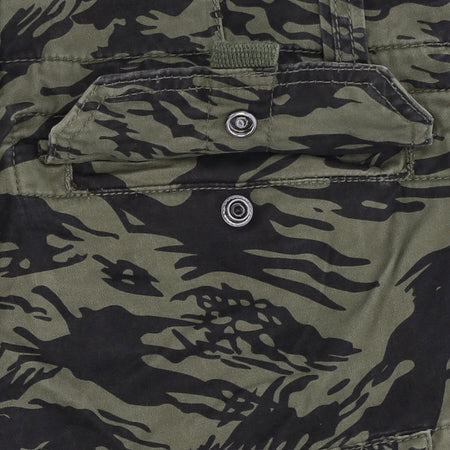 ALPHA INDUSTRIES Pantalone Corto Uomo Crew Short Camo Brushstroke Green da uomo