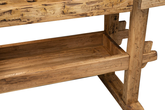 Biscottini Biscottini Banco da lavoro Country legno massello tiglio 194x84x90 naturale