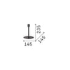 Lampade Da Scrivania - Ufficio Set Metallo Nero 1 Luce E27 Small