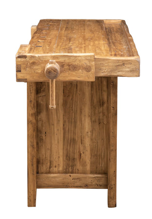 Biscottini Bancone Lavoro Country Legno Massello Tiglio 184x74x92 Naturale Biscottini