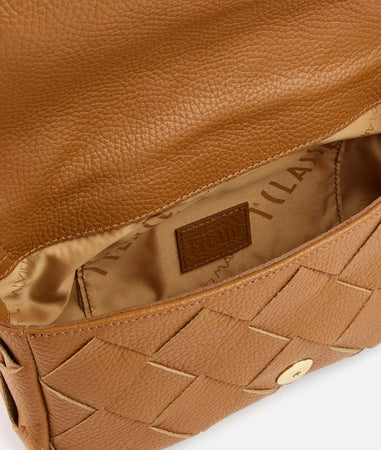 1^ Classe Borsa donna Pura Leather tracollina Cuoio