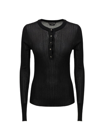 Tom Ford Top Polo Donna Trasparente - Nero da donna