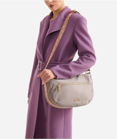 1^ Classe Borsa donna Stormy Nylon tracolla a mezzaluna grande Tortora LB84/9762 0590