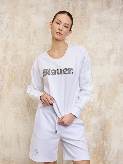 Blauer Felpa donna mod. Champney 25SBLDF03257