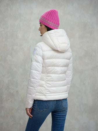 Blauer giubbino donna a righe carrol 25WBLDC02072